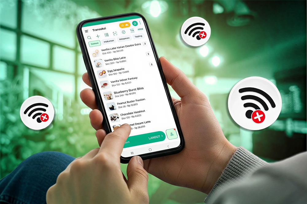 halaman utama transaksi aplikasi larisin.id pro