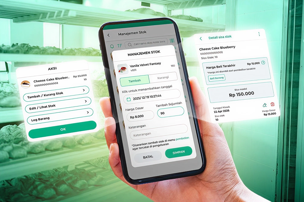 halaman utama transaksi aplikasi larisin.id pro