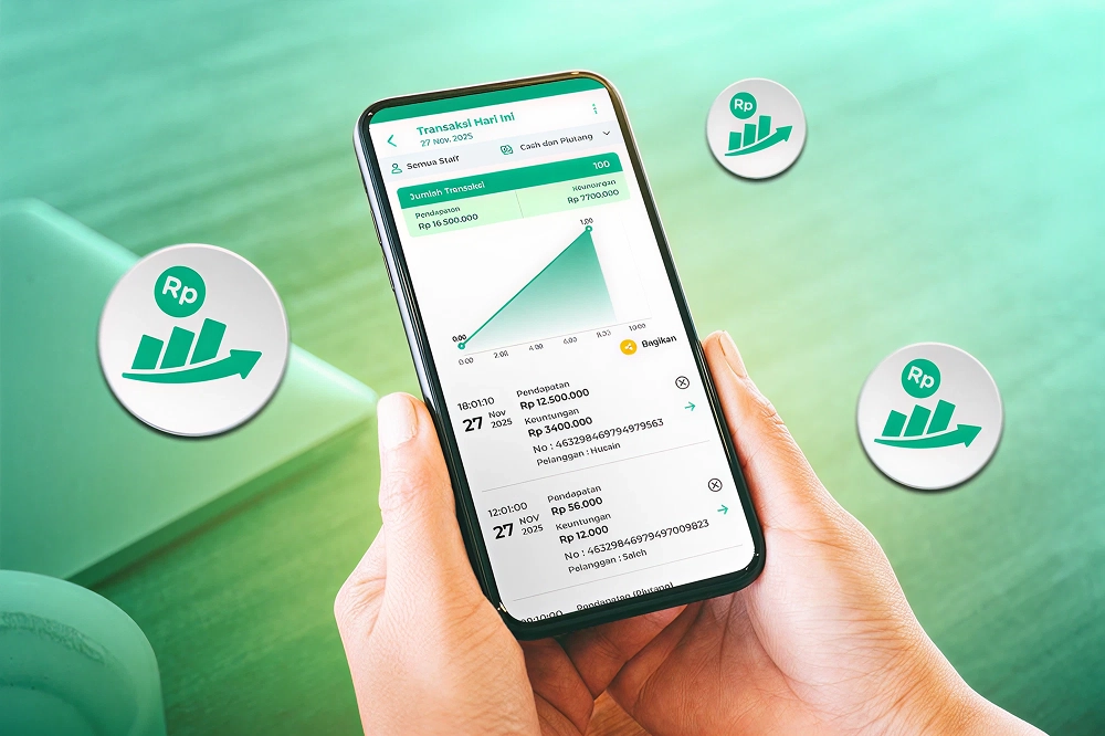 halaman utama transaksi aplikasi larisin.id pro